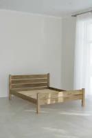 кровать двуспальная 120x200 деревянная из массива состаренная
