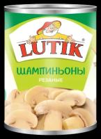 Шампиньоны Lutik резаные без добавления уксусной кислоты, 850 мл