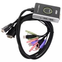 KVM переключатель ATEN CS682 1 user USB+DVI-D => 2 cpu USB+DVI-D, со встр.шнурами USB+Audio 2x1.2м