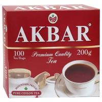 Чай черный Akbar Premium цейлонский в пакетиках, 100 пак