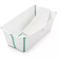 Ванночка с горкой Stokke Flexi Bath Bundle, Tub with Newborn Support White Aqua 531505