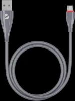 Дата-кабель Ceramic USB - micro USB, 1м, серый, Deppa 72286