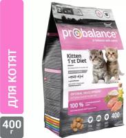 Сухой корм для котят ProBalance Kitten 1st Diet, с цыпленком 400 г