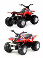 Металлический квадроцикл Kinsmart KinsFun 1:36 «Smart ATV» инерционный, красный KT3506D-2