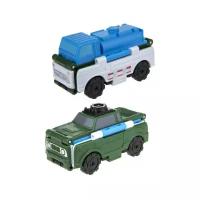 Внедорожник 1 TOY Transcar Double 2 в 1: Автоцистерна/Внедорожник (Т18285), 8 см