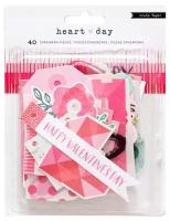 Высечки Heart Day, в наборе 40 элементов, размер: от 2 до 10 см., Crate Paper