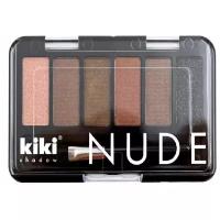 Тени для век kiki shadow NUDE 901, палетка теней для век, какао, шоколад, серый хаки, бронза, золотисто-коричневый, асфальт