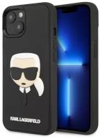 Чехол Karl Lagerfeld 3D Rubber Karl's head Hard для iPhone 13 Mini, цвет Черный (KLHCP13SKH3DBK)