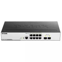 Коммутатор D-Link (DGS-3000-10L/B1A) Управляемый L2, 8 ports 10/100/1000Base-T, 2 ports 1000Base-X SFP