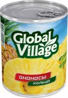 Ананасы Global Village кольца 580г