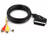 Кабель аудио/видео Cablexpert CCV-519-001, SCART / 3xRCA, с переключателем направления сигнала, 1,8 м