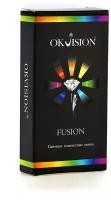 Цветные контактные линзы OKVision Fusion 3 месяца, -3.50 8.6, Blue 2, 2 шт