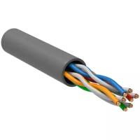 UTP 4PR 24AWG CAT5e информационный (0,51мм медь) solid LSZH серый ITK ( бухта 100 метров)