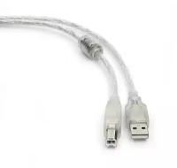 Кабель USB 2.0 Pro, AM/BM, 1,8 метра, экранирование для снижения помех, ферритовое кольцо, позолоченные разъёмы, Cablexpert