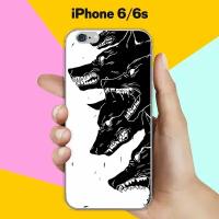 Силиконовый чехол на Apple iPhone 6/6s Волки / для Эпл Айфон 6/6с