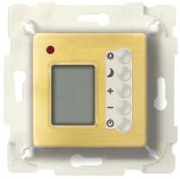 Регулятор теплого пола и помещения с датчиком пола (бронза светлая/бежевые клавиши) FD18004PB-A