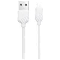 Кабель HOCO X6 USB (m)-microUSB (m) 1.0м 2.4A силикон белый