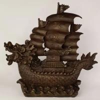 Фен-шуй статуэтка скульптура бронза Денежный корабль