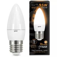 Лампа светодиодная gauss, LED C37 E27 9.5W 890lm 3000K E27, C37, 9.5Вт, 3000К