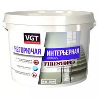 Краска акриловая VGT Firestop Pro для детской моющаяся огнезащитная матовая белый 15 кг