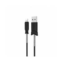 Кабель USB - Apple 8 pin HOCO X24 Pisces, 1.0м, круглый, 2.1A, силикон, цвет чёрный