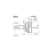 Граната наружная Asva HN-55A50 Honda: 30*60*26 44014S7AJ50 44014SDZT00 44305S5AJ50 44305S5AJ60 44305S5AJ61 44305S5C950