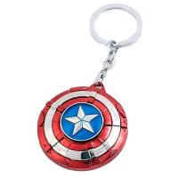 Брелок для ключей Капитан Америка из металла, размер 6 см х 3,6 см, подарок на праздник