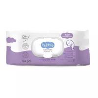 Салфетки влажные детские лаванда (LAVENDER) Wet Wipes Bebble 64 pcs с клипом-крышкой