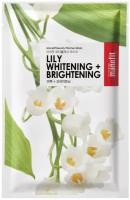 Manefit Lily Whitening & Brightening тканевая маска с лилией для выравнивания тона, 20 мл