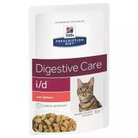 Влажный корм для кошек Hill's Prescription Diet i/d Digestive Care при расстройствах пищеварения, жкт, с лососем 2 шт. х 85 г (кусочки в соусе)