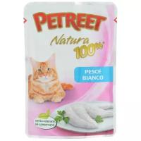 Влажный корм для кошек Petreet с белой рыбой (кусочки в соусе)
