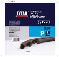 Уплотнитель Tytan Professional P 100m*9mm*5,5mm черный