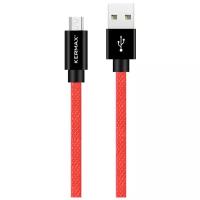 Кабель Kermax USB - microUSB (KMC) 1 м, красный