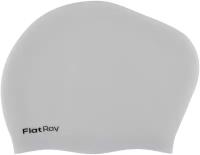 Шапочка силиконовая для длинных волос Flat Ray Long Hair Silicone Swim Cap (серебристый, S/M)