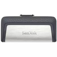 Флешка SanDisk Ultra Dual Drive USB Type-C 128 ГБ, 1 шт., серый/черный