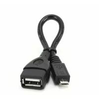 Переходник/адаптер Cablexpert USB - MicroUSB (A-OTG-AFBM-001), 0.15 м, черный