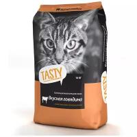 Корм сухой Tasty Petfood Tasty для взрослых кошек, с говядиной, 10 кг