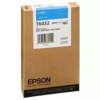 Картридж Epson C13T603200, 220 стр, голубой