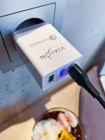 Сетевое зарядное устройство VIXION H3 (1-USB) Quick Charger 3.0 (2-USB/2.1A) (белый)