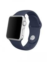 Силиконовый ремешок для Apple Watch 42 мм/44 мм (темно-синий)
