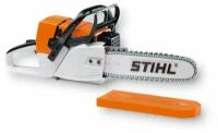 Пила цепная игрушечная Stihl, со звуком, вращающаяся цепь, на батарейках, общая длина 40 см