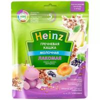 Каша Heinz молочная лакомая гречневая грушка, абрикос, смородинка, 5 мес., 170 г (пауч)