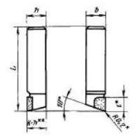 Резец расточной державочный проходной упорный левый 16*16*80 Т15К6 2142-0110 ГОСТ9795-84