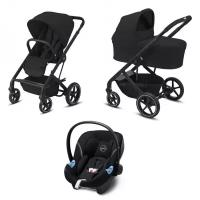 Коляска 3в1 Cybex Balios S Lux Deep Black (с адаптером)