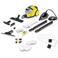 Пароочиститель Karcher SC 5 EasyFix Iron с утюгом + аксессуары VELER: 2 салфетки для пола, 2 обтяжки для ручной насадки, 4 щёточки, насадка для окон