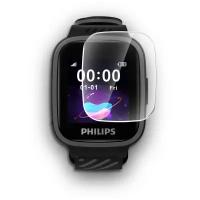 Защитное стекло на Philips W200/ Филипс В200 на экран смарт часов (Гибридное - пленка + стекловолокно) прозрачное Brozo Hybrid Glass