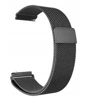 Универсальный металлический ремешок миланская петля 22 мм для часов Samsung Xiaomi Huawei Garmin черный