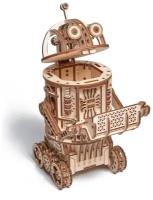 Электронная деревянная сборная модель Wood Trick Космический робот Уборщик (с двигателем)