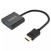 Переходник/адаптер ORICO HDMI - VGA (DHTV-C20-BK), 0.17 м, черный