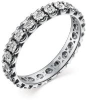 АЛЬКОР Женское кольцо из белого золота с бриллиантом 13476-200